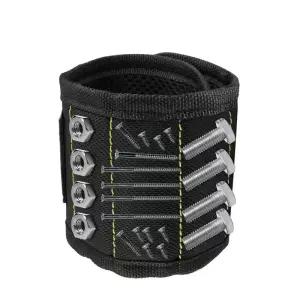 자석 손목밴드 3열 강력 조절 가능 나사 못 드릴 비트 및 소형 도구 보관용