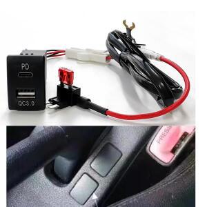 스즈키 스위프트에 적합 수정 자동차 고속 충전기, 듀얼 QC3.0 PD 전화 인터페이스 소켓 어댑터
