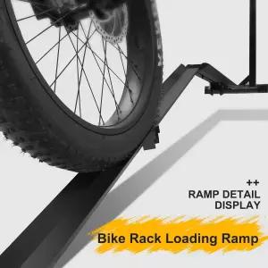 산악 및 도로 자전거와 모페드에 적합한 다양한 차량 장착 자전거 거치대와 호환되는 대형 거치대 적재