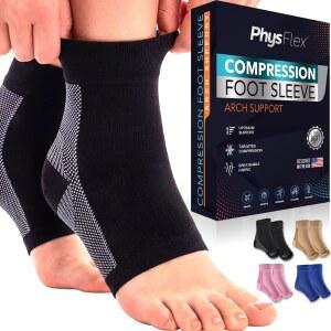 발바닥 근막염 압박 양말 1켤레 아치 지지 발목 슬리브 20 30mmHg
