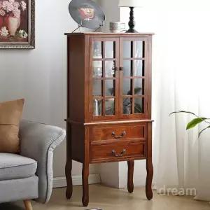 그릇장 수납장 주방 틈새장 키큰 거실 찬장 원목 홈카페