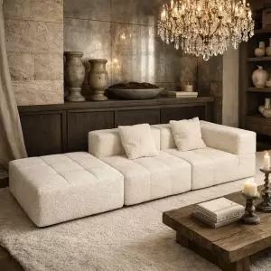 클라우드 프레임 소파 방수 실내 실외 오스만 모듈식 섹션 커버 별도 판매 화이트 베이지 크림 타우페