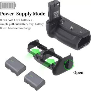 허스메이 BG-R10 수직 R5/R6 배터리 그립 캐논 EOS R5 R5C R6 R6II DSLR 카메라 최대 두 개의 LP-E6NH