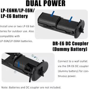 캐논 EOS R5 R5C R6 마크 II 카메라용 BG-R10 수직 카메라 배터리 그립 교체 LP-E6/LP-E6N/LP-E6NH