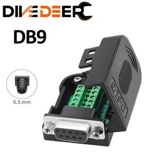DB9 RS232 커넥터 D-SUB 9 핀 Male Female 플러그 RS485 브레이크 아웃 터미널 21-24 AWG 와이어 솔더리스
