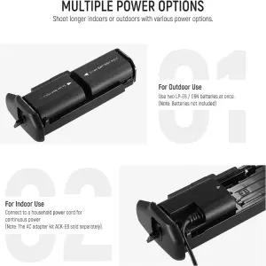 캐논 6D Mark II DSLR 카메라와 호환되는 BG-E21 배터리 그립 교체 LP-E6/LP-E6N 1개 또는 2개를 위한 두