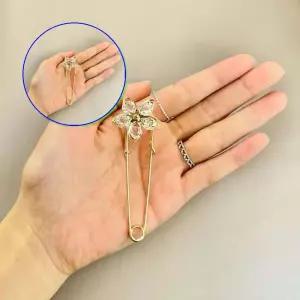 쌍문상회 화사한 포인트핀 꽃브로치옷핀 바수선 장식 8cm