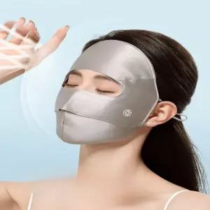 실크 썬가드 마스크 자외선 차단 얼굴 커버 풀페이스 냉감 여름용 가림 마스크