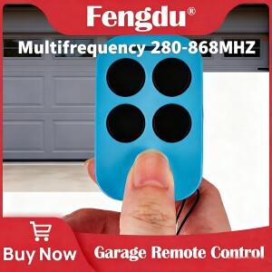4채널 다중 주파수 280MHz~868MHz 학습 코드 기능 명령 차고 문 개폐기 리모컨 복제기
