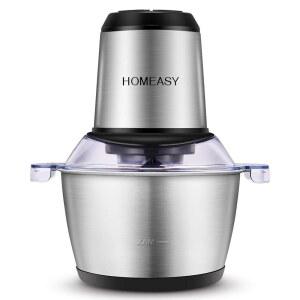 HOMEASY 고기 그라인더 전기, 푸드 날카로운 칼날 스테인리스 스틸 2L 포함 350W, 8컵 초퍼, 프로세서 4개, 블렌더