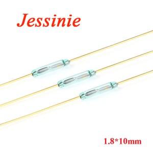 5개 리드 스위치 1.8x10mm 녹색 유리 일반적으로 개방형 NO 접점 센서용 MKA-10110