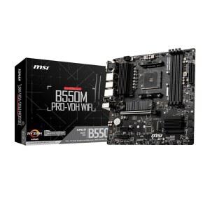 MSI B550M PRO-VDH WiFi Pro 시리즈 마더보드(AMD Ryzen 5000, AM4, DDR4, PCIe 4.0, SATA 6Gb /s, M.2, USB 3.2 1세대, Wi-Fi, Bluetooth, D-SUB / HDMI /DP, Micro-ATX)