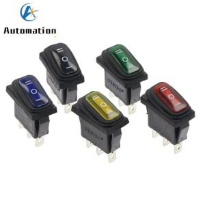 KCD3 방수 로커 스위치 ON-OFF-ON 3 핀 포지션 전기 장비 전원 15A 250VAC 20A