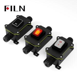 IP65 방수 콘센트 박스 (ON-OFF 로커 스위치 포함) 스테인리스 스틸/알루미늄/투명 표면 소재 실외 사용 가