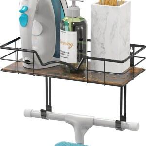 행거 보관 블랙 간단한 가정용품 다리미 홀더, 보드 있는 선반이 벽걸이