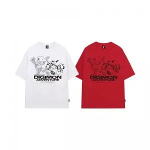 오드스튜디오 [디지몬 어드벤처] AgumonGabumon Overfit T-shirt - 435088