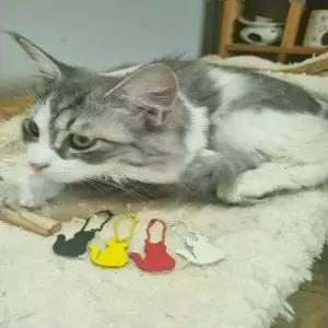 캐릭터 고양이 에어팟 키링 4color (핸드메이드)