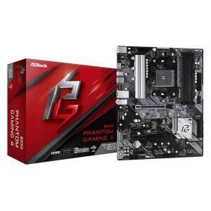 ASRock B550 팬텀 게이밍 4, AMD AM4 소켓 Ryzen 3000, 3000 G 시리즈, 4000 5000 및 시리즈 데스크톱 프로세서 메인보드 지원
