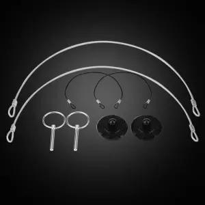 후드 핀 잠금 장치 2개의 범용 CNC 빌렛 알루미늄 레이싱 보닛 교체 키트(블랙)