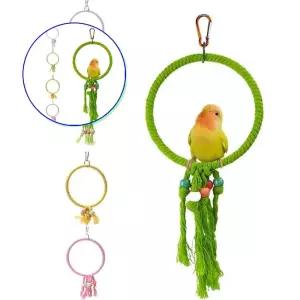 쌍문상회 케이설치 코튼링 활동유도형 앵무새그네 장난감 새놀이터 재미있는 횃대