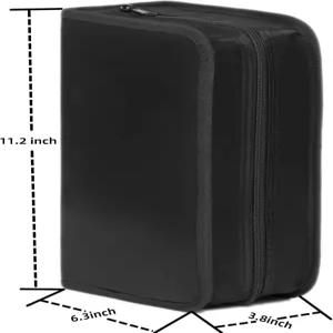 BEYLEG 128 용량 DVD 홀더 보관 케이스 CD VCD 지갑 블루레이 미디어 정리 지갑(블랙)