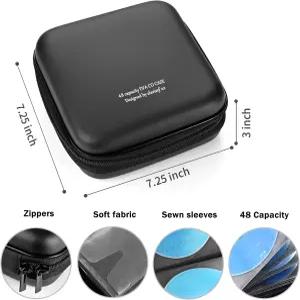 리오보드 DVD 케이스 EVA CD 홀더 보관함 정리함 휴대용 보호 지갑 차량용