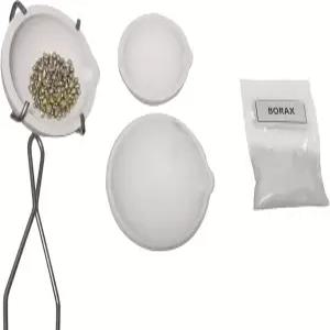 고프르비코에 1PC 500g 및 2PC 150g 세라믹 도가니 그릇 접시 컵 세트 금속 용융용 채찍 집게 손잡이 2A