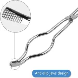 KEILEOHO 16인치 및 8인치 도가니 집게 일반 장갑 세트 스테인리스 스틸 전문가용 키트 금속 정제 주조