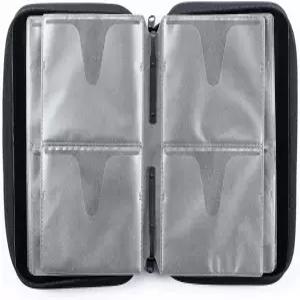 SANWA 104 용량 CD 케이스 대형 슬리브 휴대용 DVD VCD 보관함 지퍼백 손잡이가 달린 EVA 보호 블루레이