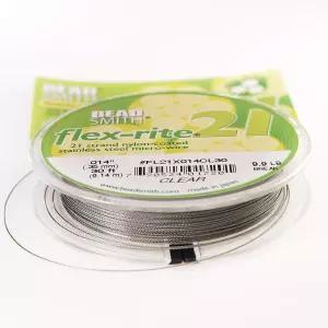 비드스미스 플렉스라이트 21 가닥 나일론 코팅 스테인리스 스틸 비딩 와이어 주얼리 제작 공급 장치(.014