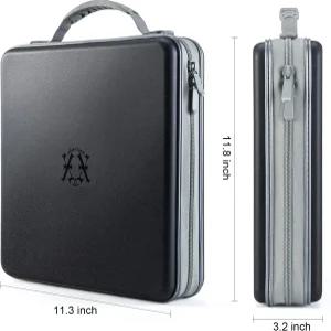 알라비스프 xx CD 케이스 224 용량 하드 플라스틱 DVD 홀더 자동차 가정 여행용 휴대용 대용량 디스크 보관