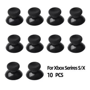 Xbox 시리즈 S X XBOX one 컨트롤러 용 10pcs 교체 아날로그 썸 스틱 엄지 검정색 실리콘 그립 캡 세트