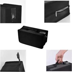 알라비스프 xx CD 케이스 160 용량 나일론 DVD 보호 홀더 휴대용 디스크 보관 정리 가방 (블랙 용량)