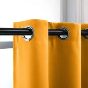 피톡 스프링 머스타드 옐로우 그로밋 커튼 30인치 길이의 작은 창문 카페용 짧은 암막 캠핑카 욕실 침실