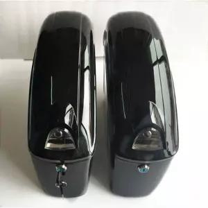 슈퍼커브 호환 사이드백 리어백 수납함 라이딩 유광 가방 바이크 블랙 조명