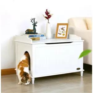 원목 고양이 화장실 수납 사막화 대형 배변통 캐비닛