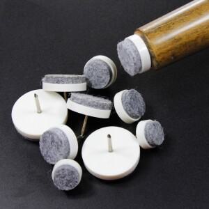 KK & FING-의자 테이블 가구 다리 바닥 발 글라이드 미끄럼 방지 타일 플라스틱 패드 손톱 나무 보호대 못