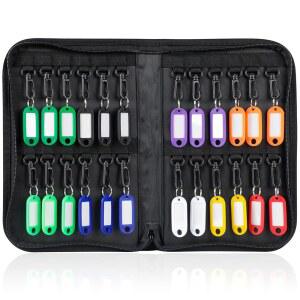 유니라이프 지퍼 케이스 정리함 24개의 후크와 태그가 방수 오피스 부동산 중개 호텔 임대 관리용 휴대용 보관함