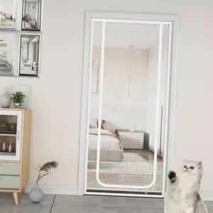 지퍼 방충망 여닫이 지퍼형 베란다 현관 방충망 폴리에스터 반려동물 반려묘 방묘문 강아지 울타리 현관문