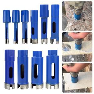 블루 석 드릴 비트 다이아몬드 코어 세라믹 타일 유리 화강암  M10 구멍 톱 커터 도구 액세서리 6-25mm