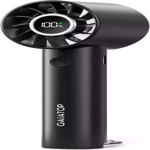 가이아탑 휴대용 미니 선풍기 파워 디스플레이 손전등이 장착된 3단 속도 USB 충전식 배터리 여성용 경량