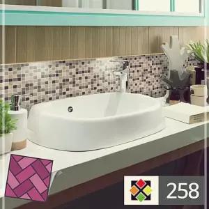 스티커타일 타일시트지 타일시트 타일벽지 258 바둑판 DIY 디자인 타일스티커 1W8D32973