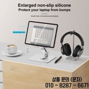 휴대용 알루미늄 태블릿 스탠드 홀더 데스크탑 접이식 조절 가능 회전형 메탈 유니버설 아이패드 프로 에어