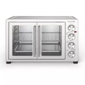 메가셰프 47 쿼트 전기 프렌치 도어 로티세리 컨벡션 카운터 상단 오븐(컨벡션 및 오븐 램프 포함)