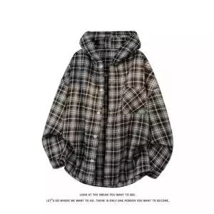 슬램덩크 가을 남사친 체크 긴팔 셔츠 후드 빅사이즈 HO3