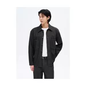 에잇세컨즈 8SECONDS 절개 긴팔 데님 셔츠_ 셋업 블랙 425264LPQ5 373159