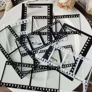 투명 레트로 접착 콜라주 핸드 계정 장식 재료 스티커 팩 앨범 스크랩북 용품 15 매
