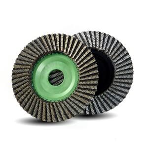 1Pc 4.5 인치 115mm 다이아몬드 전기 도금 플랩 디스크 휠 연삭 메탈 화강암 유리 석 석영 세라믹 타일  돌