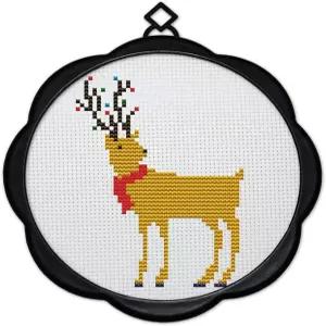 Awesocrafts 크로스 스티치 키트 사슴 킹 11CT 스탬프 패턴 쉬운 자수 바늘 세공 용품 (사슴)