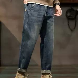 토르 남성 캐주얼 데님팬츠 일자 배기 봄가을 배기핏 와이드 긴바지 청바지 9부 OPH3